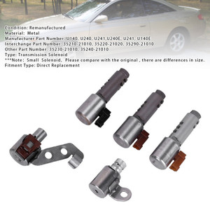2002-2004 TOYOTA CAMRY CELICA HIGHLANDER 5PCS Transmission Solenoid Kit U140 U240 U241 Generic