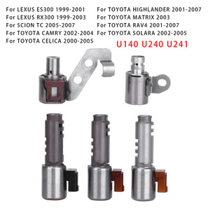 2002-2004 TOYOTA CAMRY CELICA HIGHLANDER 5PCS Transmission Solenoid Kit U140 U240 U241 Generic