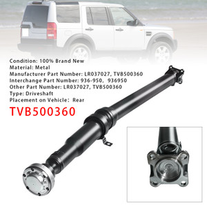 2005-2009 Land Rover LR3 V8 4.4L Rear Driveshaft Assembly TVB500360 Generic