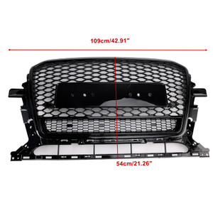 2013-2017 Audi Q5 SQ5 Front Honeycomb Bumper Grille Gloss Black Generic