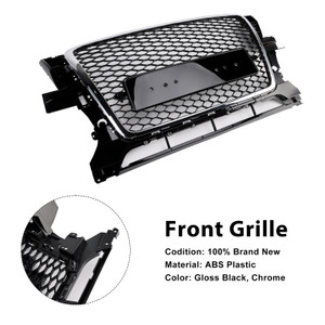 2009-2012 Audi Q5 SQ5 Front Bumper Grill Grille 8R0853651B Chrome/Black Generic