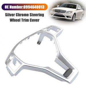 2011-2014 Mercedes C172 SLK-Class CLA-CLASS CLS-Class Steering Wheel Trim Cover Silver Chrome Generic