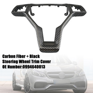 2011-2014 Mercedes C172 SLK-Class CLA-CLASS CLS-Class Steering Wheel Trim Cover Carbon fiber Black Generic