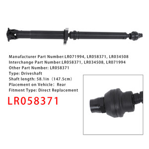 2014-2016 Land Rover Range Rover Sport V8 5.0L Rear Drive Shaft Assembly LR058371 Generic