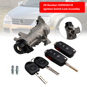 2004-2018 Jetta Golf EOS Rabbit Tiguan Ignition Switch Lock Cylinder w/2 Key 1K0905851B Generic