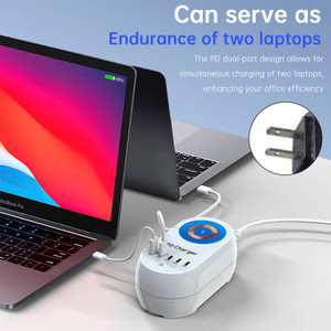 140W PD Multi-Port Charger Magnetic Wireless Fast Charging PD100W Laptop Mobile Phone Charger US Plug