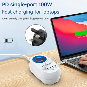 140W PD Multi-Port Charger Magnetic Wireless Fast Charging PD100W Laptop Mobile Phone Charger UK Plug
