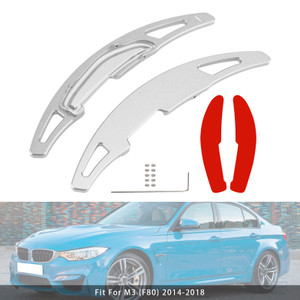 2014-2018 BMW X5 X6 X5M X6M Steering Wheel Paddle Shifter Extension Aluminium Silver Generic
