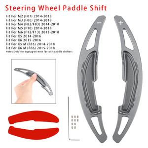 2014-2018 BMW X5 X6 X5M X6M Steering Wheel Paddle Shifter Extension Aluminium Grey Generic