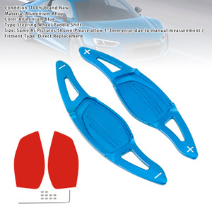2016-2022 Audi R8 RS3 RS4 RS5 Steering Wheel Paddle Shifter Extension Aluminium Blue Generic