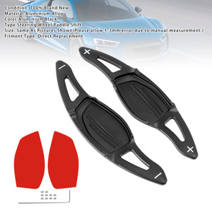2016-2022 Audi R8 RS3 RS4 RS5 Steering Wheel Paddle Shifter Extension Aluminium Black Generic
