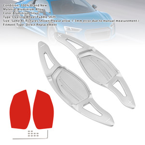 2016-2022 Audi R8 RS3 RS4 RS5 Steering Wheel Paddle Shifter Extension Aluminium Silver Generic