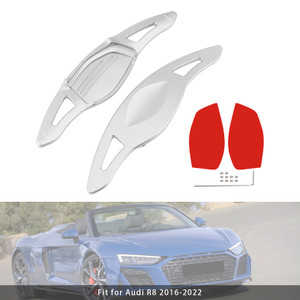 2016-2022 Audi R8 RS3 RS4 RS5 Steering Wheel Paddle Shifter Extension Aluminium Silver Generic