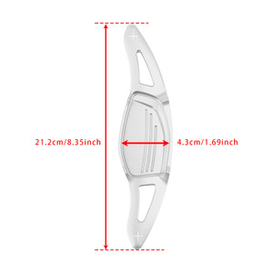 2016-2022 Audi R8 RS3 RS4 RS5 Steering Wheel Paddle Shifter Extension Aluminium Silver Generic