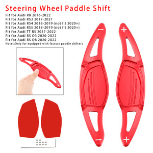2016-2022 Audi R8 RS3 RS4 RS5 Steering Wheel Paddle Shifter Extension Aluminium Red Generic