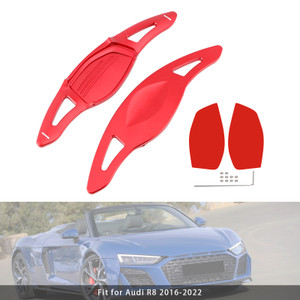 2016-2022 Audi R8 RS3 RS4 RS5 Steering Wheel Paddle Shifter Extension Aluminium Red Generic