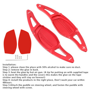2016-2022 Audi R8 RS3 RS4 RS5 Steering Wheel Paddle Shifter Extension Aluminium Red Generic