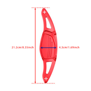 2016-2022 Audi R8 RS3 RS4 RS5 Steering Wheel Paddle Shifter Extension Aluminium Red Generic