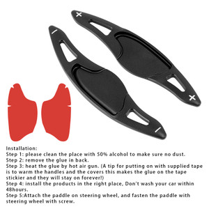 2014-2020 Honda FIT (GK5)/Jazz Steering Wheel Paddle Shifter Extension Aluminium Black Generic