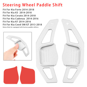 2013-2018 Kia Forte K3 K7 Cerato Cadenza Ceed SW/GT Steering Wheel Paddle Shifter Extension Aluminium Silver Generic