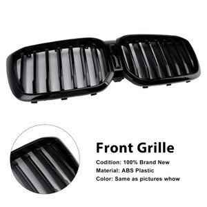 2022-2025 BMW X3 G01 X4 G02 With Camera Hole Front Bumper Kidney Grille Gloss Black Generic