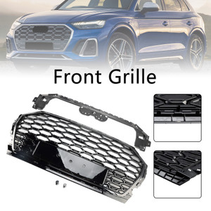 2021-2025 Audi Q5 SQ5 RSQ5 Style Front Honeycomb Mesh Grille Gloss Black Generic