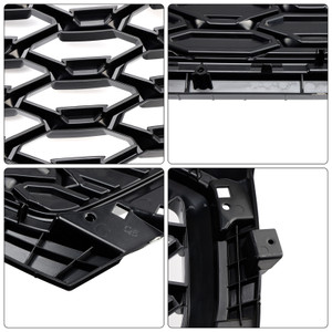 RSQ5 Style Front Honeycomb Mesh Grill Grille Fit Audi Q5 SQ5 2021-2025