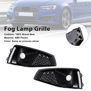 2018-2020 Audi A4 B9 S-LINE S4 Front Fog Light Grille Trim Cover Black Generic
