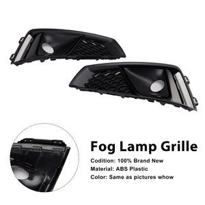 2018-2020 Audi A4 B9 S-LINE S4 Front Fog Light Grille Trim Cover Black Generic