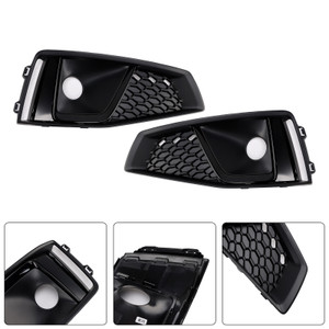 2018-2020 Audi A4 B9 S-LINE S4 Front Fog Light Grille Trim Cover Black Generic