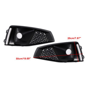 2018-2020 Audi A4 B9 S-LINE S4 Front Fog Light Grille Trim Cover Black Generic