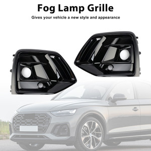 2021-2025 Audi Q5 SQ5 S-Line Front Fog Lamp Grille Black Generic