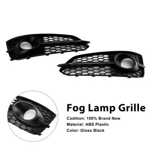2015-2017 Audi A8 S8 2PCS Black Front Fog Grille Gloss Black Generic