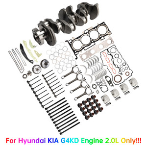 2005-2010 Kia Sportage G4KD 2.0L Engine Overhaul Rebuild Kit Crankshaft Rods Timing Kit 23111-2G010 Generic