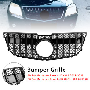 Mercedes Benz GLK250 GLK300 GLK350 Front Grille Gloss Black Generic