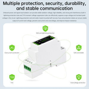TTL to RS485 Electrical Isolation Module DIN Rail Serial Converter Surge Protect
