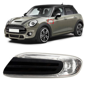 2016-2021 Mini Cooper Convertible F57 Direction Additional Turn Indicator Lamp White Left 63137298347 Generic