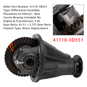 2003-2009 Toyota 4Runner 4WD 4.0L 4WD Rear Differential Assembly 41:11 3.727 Gear Ratio 41110-3D551 Generic