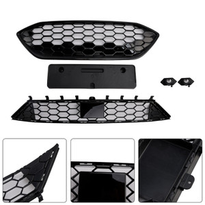 2018-2021 Ford Focus ST + ST LINE MK4 Front Bumper Grille JX7B-8200-T JX7B-8200-Y Black Generic