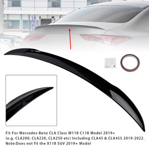 2019+ Mercedes-Benz CLA-Class W118 C118 Rear Boot Spoiler AMG Style Gloss Black Generic