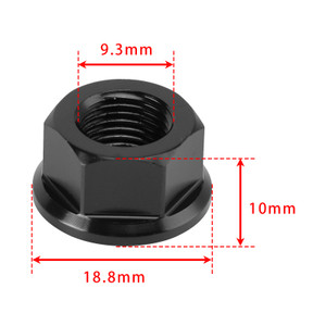 2007-2019 Ducati 1098 1098S 1198S 1199 1299 Rear Sprocket Carrrier Flange Nuts Set M10x1.0 Black Generic
