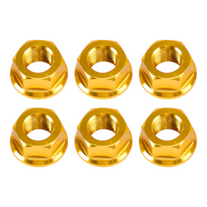 2007-2019 Ducati 1098 1098S 1198S 1199 1299 Rear Sprocket Carrrier Flange Nuts Set M10x1.0 Gold Generic