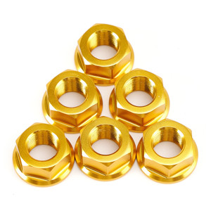2007-2019 Ducati 1098 1098S 1198S 1199 1299 Rear Sprocket Carrrier Flange Nuts Set M10x1.0 Gold Generic