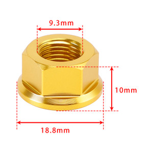 2007-2019 Ducati 1098 1098S 1198S 1199 1299 Rear Sprocket Carrrier Flange Nuts Set M10x1.0 Gold Generic
