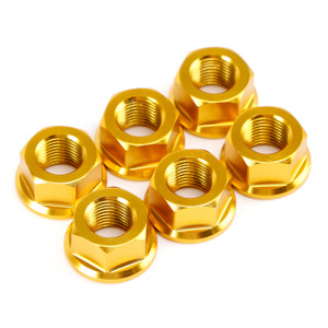 2016-2024 Ducati Diavel 1260 XDiavel Rear Sprocket Carrrier Flange Nuts Set M10x1.0 Gold Generic