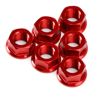 2007-2019 Ducati 1098 1098S 1198S 1199 1299 Rear Sprocket Carrrier Flange Nuts Set M10x1.0 Red Generic