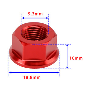2007-2019 Ducati 1098 1098S 1198S 1199 1299 Rear Sprocket Carrrier Flange Nuts Set M10x1.0 Red Generic