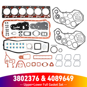 Cummins Dodge Ram 2500 3500 5.9 12V Complete Upper Lower Head Gasket 3802376 4089649 Generic