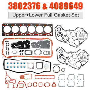 Cummins Dodge Ram 2500 3500 5.9 12V Complete Upper Lower Head Gasket 3802376 4089649 Generic
