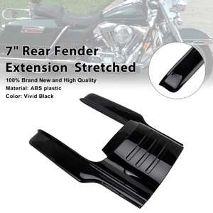 1996-2008 Electra Glide FLHT 7" Rear Fender Extension  Stretched Vivid Black Generic